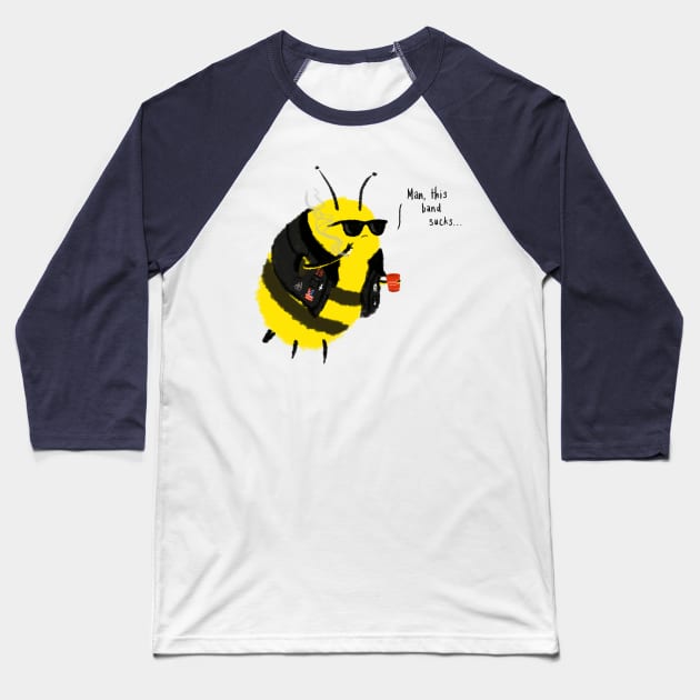 Festival Bees Baseball T-Shirt by DIKittyPants